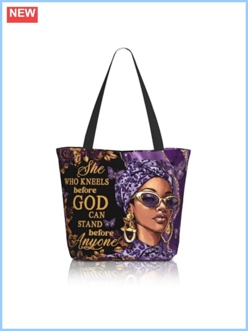 Christian Bible Tote Bag for Women Church Shoulder Bags with Zipper Large Tote